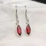 Сребърни обеци с Гранат , снимка 2