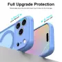 Калъф  iPhone 18 Pro/iPhone 17 Pro/iPhone 18 Pro Max/iPhone 17 Pro Max - Light Blue, Deep Burgundy, снимка 15