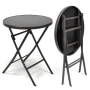 Комплект Thasos – 2 стола и сгъваема маса с темперирано стъкло, антрацит, снимка 6