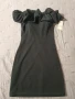 Черна нова рокля с 3д цветя, снимка 1