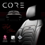 Луксозна тапицерия OTOM текстил с еко кожа CORE Design – Черна със сив шев, снимка 10