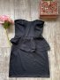 Страхотна пеплум черна еластична официална вечерна къса коктейлна рокля , снимка 10