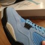 Нови Мъжки Обувки Nike Air Jordan Retro 4 UNC University Blue Сини Кецове Маратонки Размер 43, снимка 11