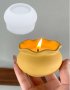 3D Купичка с къдрички купа саксия кашпа бурканче буркан ваза силиконов молд форма гипс смола декор , снимка 3