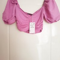 Къса блузка Zara, снимка 2 - Корсети, бюстиета, топове - 37247241