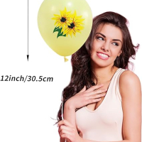 12-инчови балони с щампа на слънчогледи, снимка 4 - Декорация за дома - 44561054