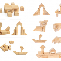 100 части класически дървен конструктор строител Топ качество, снимка 8 - Конструктори - 36529747