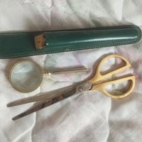 ножица и лупа , снимка 1 - Антикварни и старинни предмети - 44462784