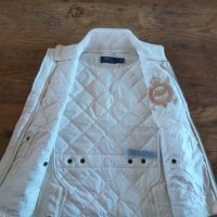 Polo Ralph Lauren Equestrian Vest Suede Trim White Quilted Full Zip - страхотен дамски елек , снимка 8 - Елеци - 42925510