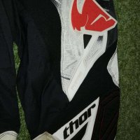 мотокрос екипировка Thor Jersey (size L) + pants (size 34)(EU50)Черно /бяло/червено /зебра, снимка 4 - Аксесоари и консумативи - 44335653