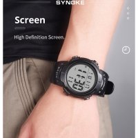 Нов мъжки електронен часовник, водоустойчив 30м-40 лв, снимка 4 - Водоустойчиви - 40643009
