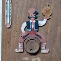 стар термометър Етно Фолк дърво, снимка 1 - Антикварни и старинни предмети - 30804526