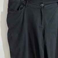 Макси ежедневен еластичен летен 7/8 панталон с висока талия и джобове в черно, снимка 2 - Панталони - 42914451
