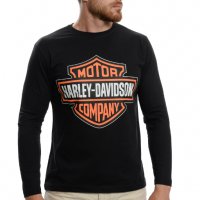 Нов мъжки комплект Harley Davidson: блуза с дълъг ръкав + шапка с козирка, снимка 2 - Блузи - 37700512