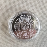 2022 1oz Niue $2 NZD биткойн сребърна монета BU , снимка 6 - Нумизматика и бонистика - 44717468
