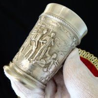 Чаша от калай с картини Къмпинг,туризъм. , снимка 9 - Антикварни и старинни предмети - 44231741