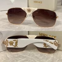 Versace 2021 унисекс слънчеви очила с кожа дамски,мъжки слънчеви очила, снимка 1 - Слънчеви и диоптрични очила - 32200331