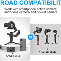Нов FeiyuTech SCORP Mini: Стабилизатор за GoPro/смартфон/камера + калъф, снимка 6 - Друга електроника - 44572052