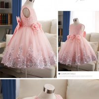 Детска рокля ,цвят пъпеж, снимка 2 - Детски рокли и поли - 33963631