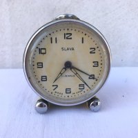 Винтидж настолен часовник Slava №0896, снимка 2 - Антикварни и старинни предмети - 34303044