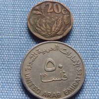 Две монети 20 цента 1993г. Африка / 50 филс Обединени арабски емирства 40864, снимка 1 - Нумизматика и бонистика - 42818947