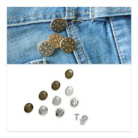 Метални копчета за дънки - 14мм, 17мм - 10бр, снимка 1 - Други - 42231351