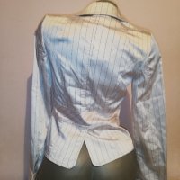 Сатенено бяло сако, ново, р-р S, снимка 5 - Сака - 18815238