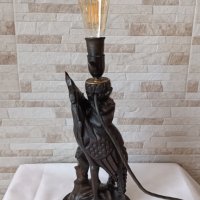 Стара дървена лампа - птица - дърворезба - Антика  , снимка 5 - Антикварни и старинни предмети - 42460360