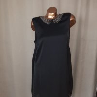 Vila L Черна разкошна рокля с мъниста , снимка 2 - Рокли - 42241777