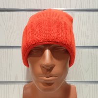 Нова зимна шапка Марекс с подгъв в неонов цвят, снимка 2 - Шапки - 30820248