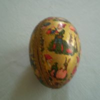 Папие маше старо яйце кутийка за великденска украса, снимка 2 - Антикварни и старинни предмети - 36896803
