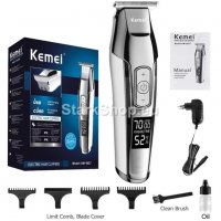 Безжична машинка за подстригване KEMEI KM-5027, снимка 5 - Друга електроника - 38498337