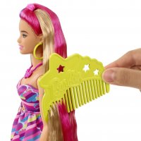  Кукла Barbie - Комплект кукла с дълга коса и цветя HCM89, снимка 5 - Кукли - 39002947