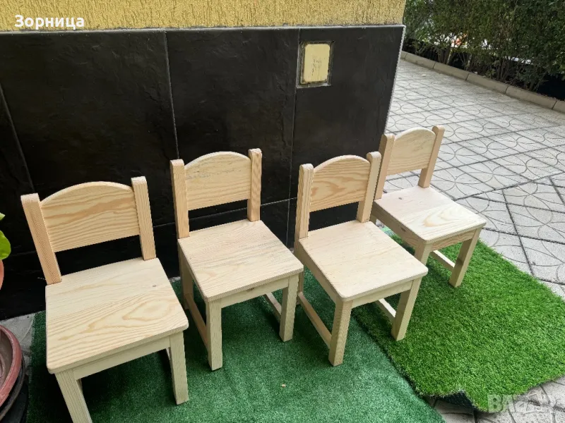 Детско дървено столче , снимка 1