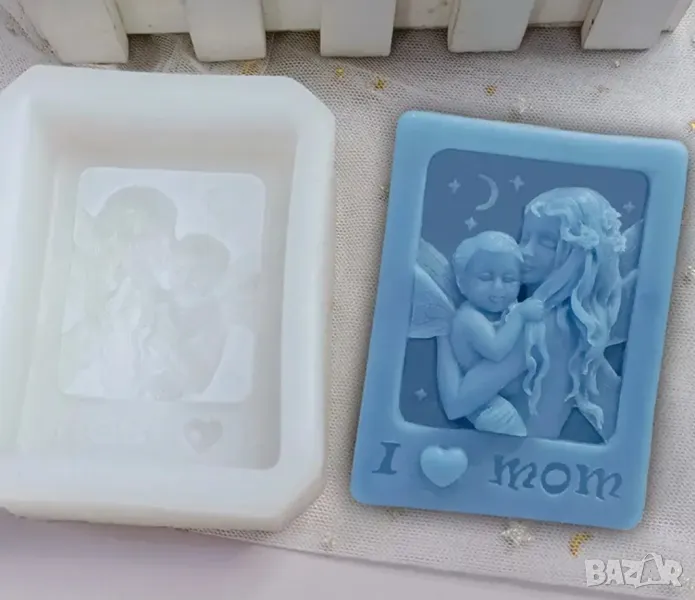 Молд за сапуни и свещи аз обичам мама НАМАЛЕН, снимка 1