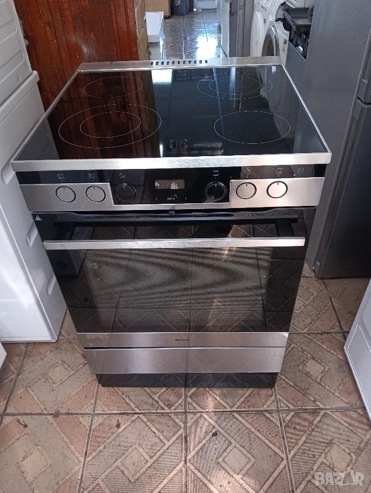 Иноксова свободно стояща печка с керамичен плот Gram с PIROLISE и 2 години гаранция!, снимка 1