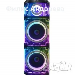 Професионална караоке тонколона Homey HM-1004-SP212 с два безжични микрофона, снимка 1