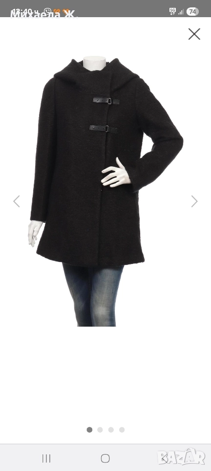Comma, черно вълнено палто S , снимка 1