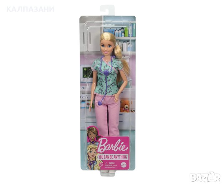 Кукла Barbie - Кукла с професия медицинска сестра GTW39, снимка 1