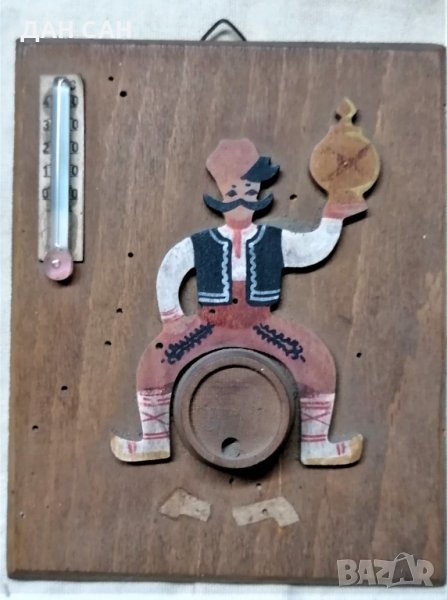 стар термометър Етно Фолк дърво, снимка 1