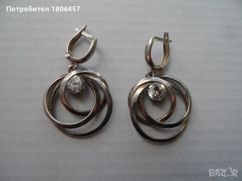 сребърни обеци, снимка 1