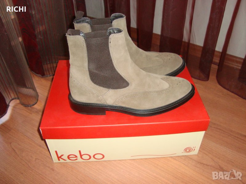 Kebo-боти естествен велур/кожа, снимка 1