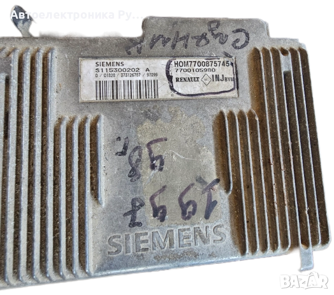 компютър RENAULT MEGANE SCENIC 1.6 SIEMENS S115300202 A, S115300202A, HOM,7700875745, 7700105980 , снимка 1