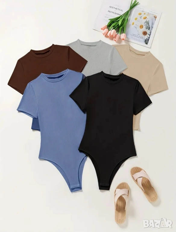 Дамски бодита с къс ръкав, снимка 1