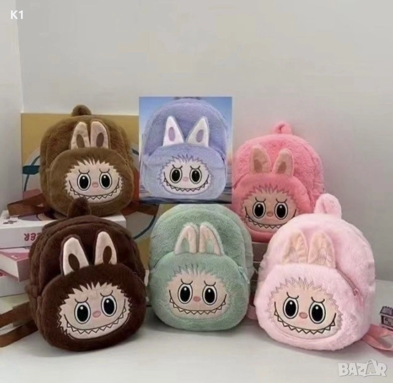 Детски плюшени раници Лабубу, раница Labubu 30см, снимка 1