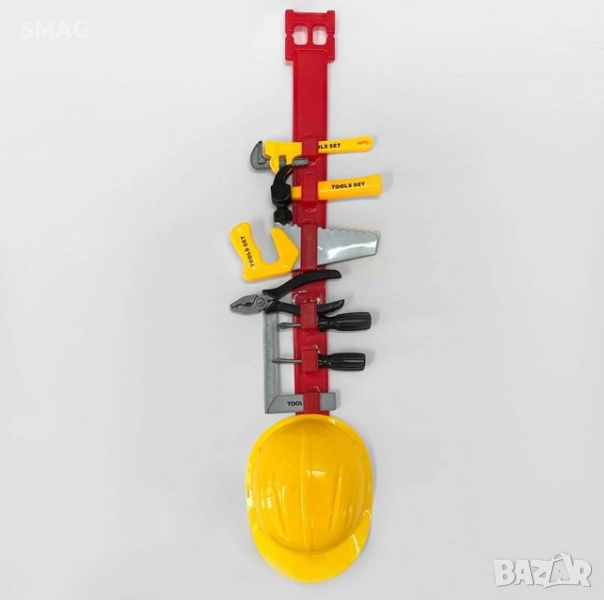 Комплект играчка с колан за инструменти и каска – 9 броя_1219383, снимка 1