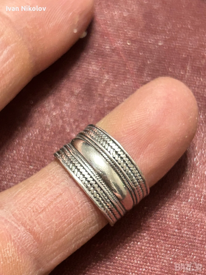 Дамска сребърна халка, снимка 1