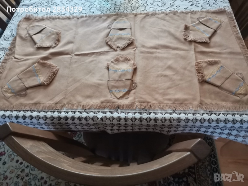 красива дизайнерска покривка за холна масичка 10 лв, снимка 1