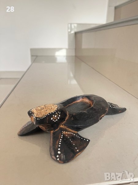 Дървена водна костенурка сувенир, снимка 1