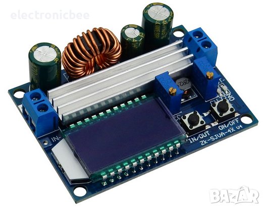 REES52 Buck Boost Converter Display, Buck-Boost Board DC 5.5-30V 12v to DC 0.5-30V 5v 24v Adjustable, снимка 1